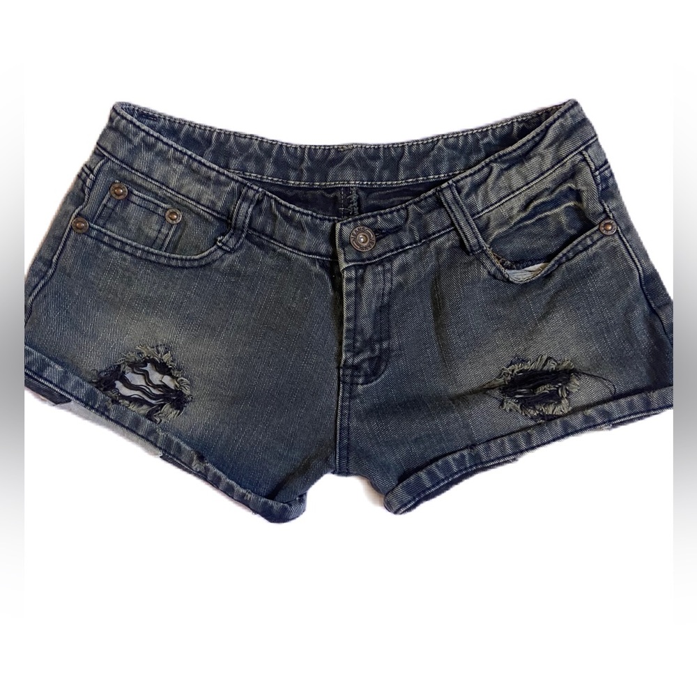 Vintage Denim Black/Grey Jean Shorts 🐾